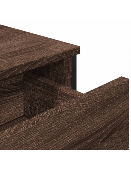 Credenza Rovere Marrone 97x32,5x74,5 cm in Legno Multistrato