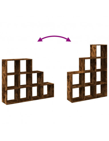 Libreria 3 Ripiani Rovere Fumo 137,5x29x103,5 cm Truciolato