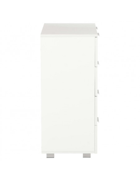 Credenza Bianco Lucido 60x35x80 cm in Legno Multistrato