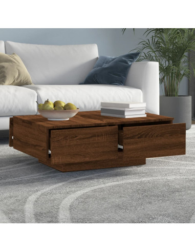 Tavolino Salotto Rovere Marrone 90x60x31 cm Legno Multistrato