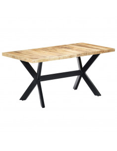 Tavolo da Pranzo 160x80x75 cm in Legno Massello di Mango 2