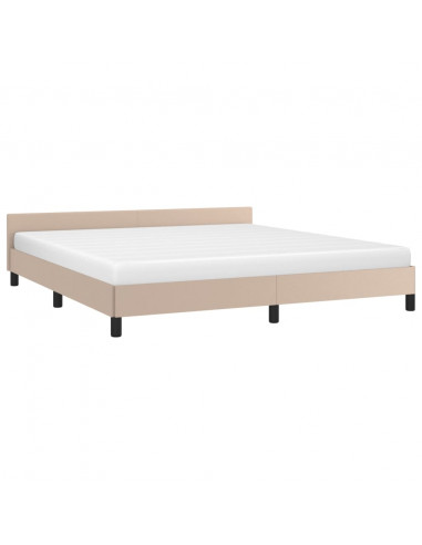 Giroletto con Testiera Cappuccino 160x200 cm in Similpelle