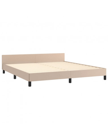 Giroletto con Testiera Cappuccino 160x200 cm in Similpelle