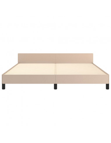 Giroletto con Testiera Cappuccino 160x200 cm in Similpelle