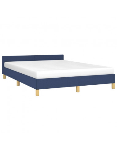 Giroletto con Testiera Blu 140x200 cm in Tessuto