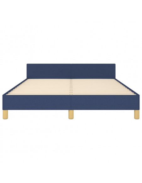 Giroletto con Testiera Blu 140x200 cm in Tessuto