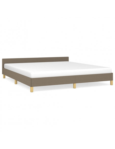 Giroletto con Testiera Grigio Tortora 160x200 cm in Tessuto