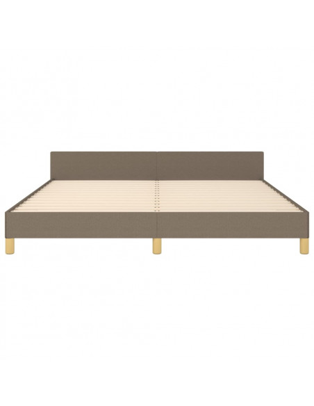 Giroletto con Testiera Grigio Tortora 160x200 cm in Tessuto