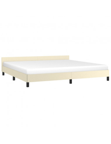 Giroletto con Testiera senza Materasso Crema 200x200 cm