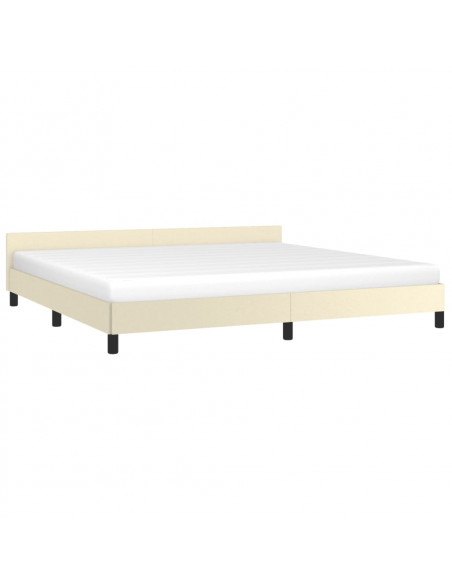 Giroletto con Testiera senza Materasso Crema 200x200 cm