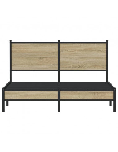 Giroletto senza Materaso in Metallo Rovere Sonoma 140x200 cm