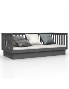 Dormeuse Grigia 100x200 cm in Legno Massello di Pino 2