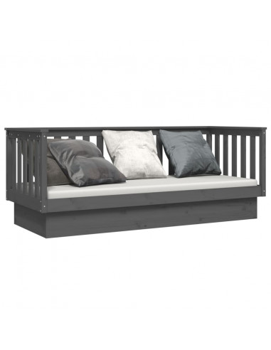 Dormeuse Grigia 75x190 cm in Legno Massello di Pino