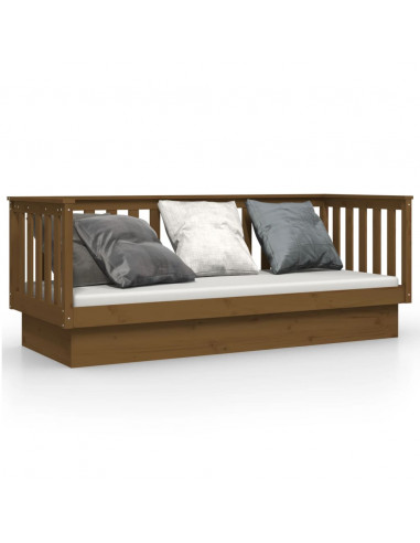 Dormeuse Marrone Miele 75x190 cm in Legno Massello di Pino