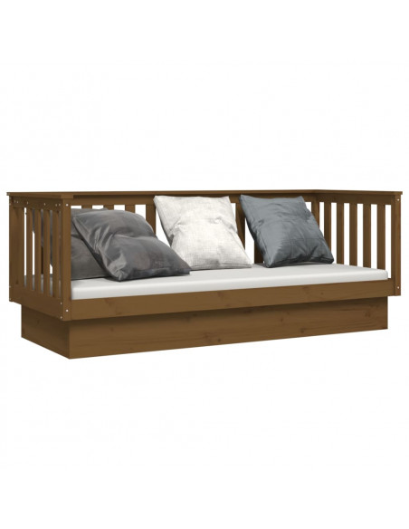 Dormeuse Marrone Miele 75x190 cm in Legno Massello di Pino