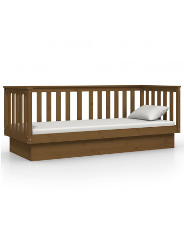 Dormeuse Marrone Miele 75x190 cm in Legno Massello di Pino