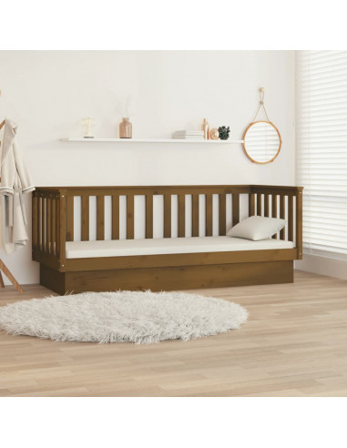 Dormeuse Miele 90x190 cm in Legno Massello di Pino