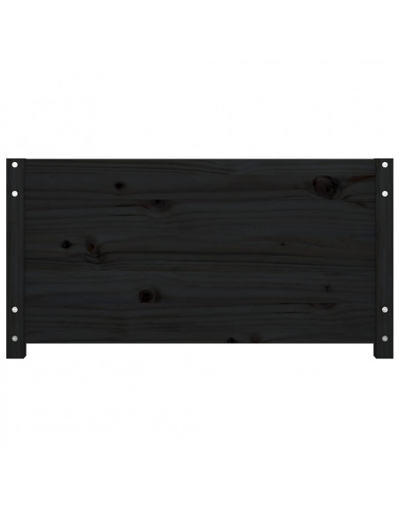 Dormeuse Nera 75x190cm Small Single Legno Massello di Pino