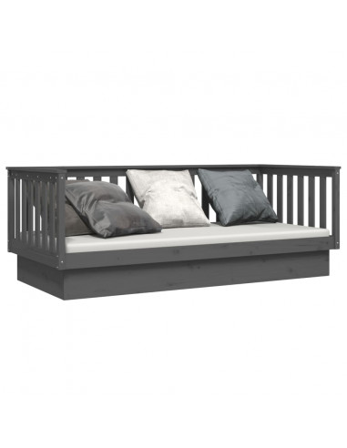 Dormeuse Grigia 80x200 cm in Legno Massello di Pino