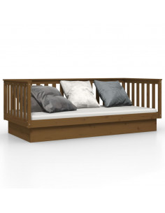 Dormeuse Marrone Miele 90x200 cm in Legno Massello di Pino 2