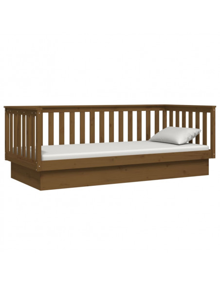 Dormeuse Marrone Miele 90x200 cm in Legno Massello di Pino