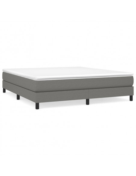 Giroletto a Molle Grigio Scuro 180x200 cm in Tessuto
