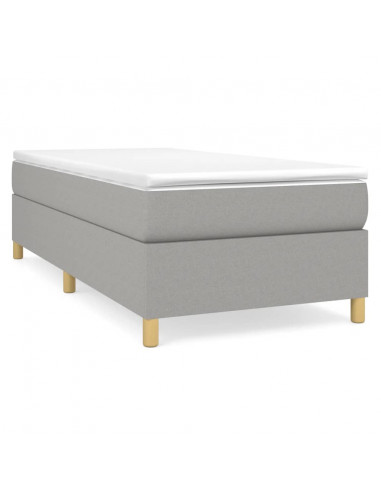 Giroletto a Molle Grigio Chiaro 90x190 cm in Tessuto