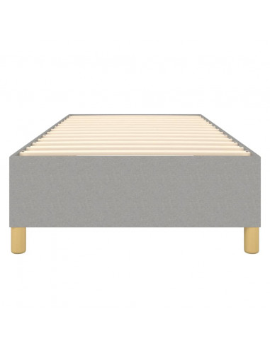 Giroletto a Molle Grigio Chiaro 90x190 cm in Tessuto