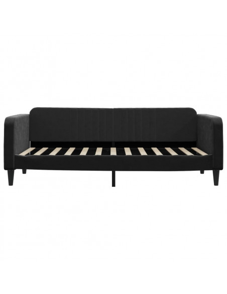 Letto da Giorno Nero 90x200 cm in Velluto