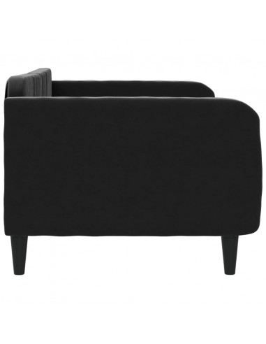 Letto da Giorno Nero 90x200 cm in Velluto