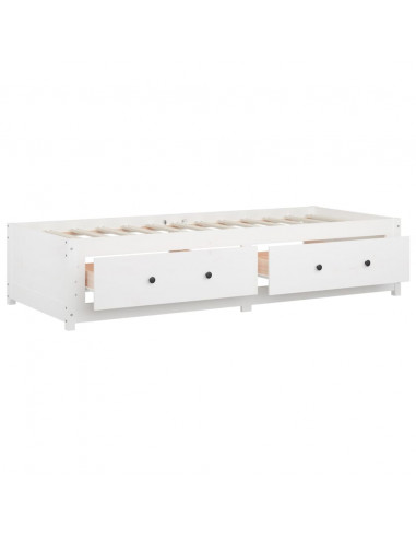 Dormeuse Bianca 90x200 cm in Legno Massello di Pino