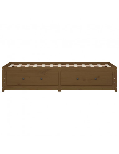 Dormeuse Marrone Miele 90x200 cm in Legno Massello di Pino