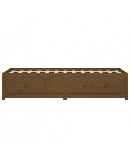 Dormeuse Marrone Miele 90x200 cm in Legno Massello di Pino