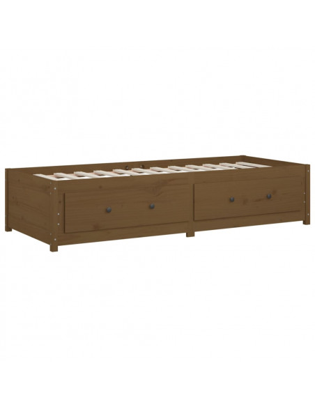 Dormeuse Miele 90x190 cm Single in Legno Massello di Pino