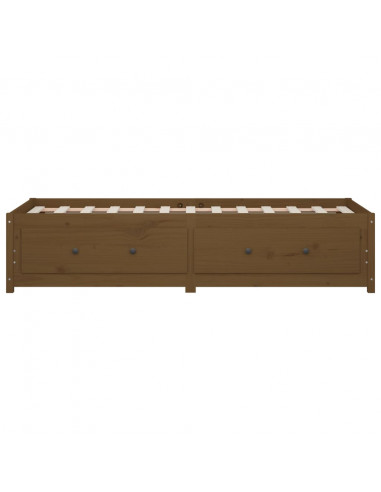 Dormeuse Miele 90x190 cm Single in Legno Massello di Pino