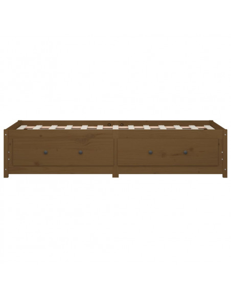 Dormeuse Miele 90x190 cm Single in Legno Massello di Pino