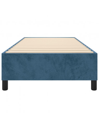 Struttura Letto a Rete a Molle Blu Scuro 80x200 cm in Velluto