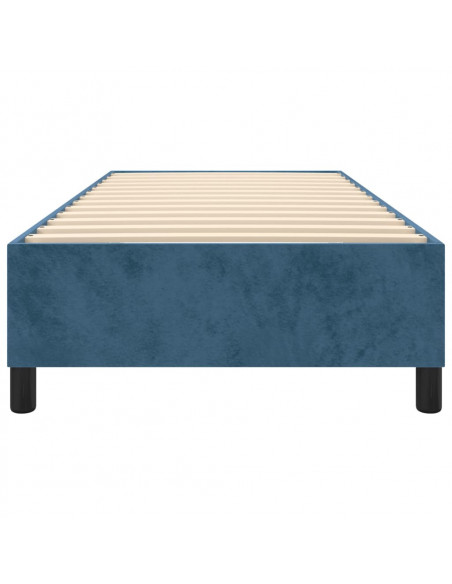 Struttura Letto a Rete a Molle Blu Scuro 80x200 cm in Velluto