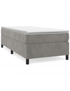 Giroletto Grigio Chiaro 90x190 cm in Velluto 2