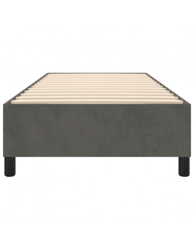 Giroletto a Molle Grigio Scuro 90x190 cm in Velluto