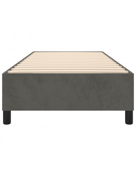 Giroletto a Molle Grigio Scuro 90x190 cm in Velluto