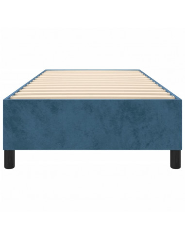 Giroletto a Molle Blu Scuro 90x200 cm in Velluto