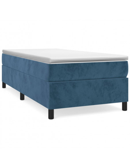 Giroletto a Molle Blu Scuro 100x200 cm in Velluto