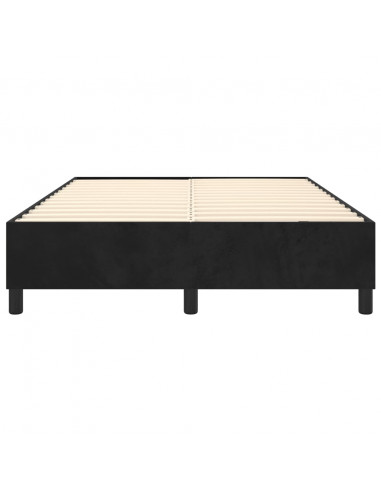 Giroletto a Molle Nero 140x190 cm in Tessuto