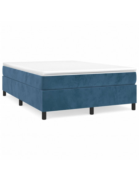 Giroletto a Molle Blu Scuro 140x200 cm in Velluto