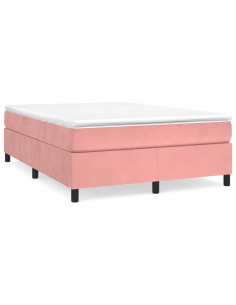 Giroletto a Molle Rosa 140x200 cm in Velluto 2