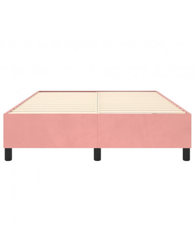 Giroletto a Molle Rosa 140x200 cm in Velluto