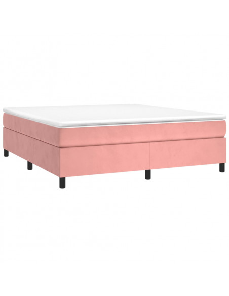 Giroletto a Molle Rosa 180x200 cm in Velluto