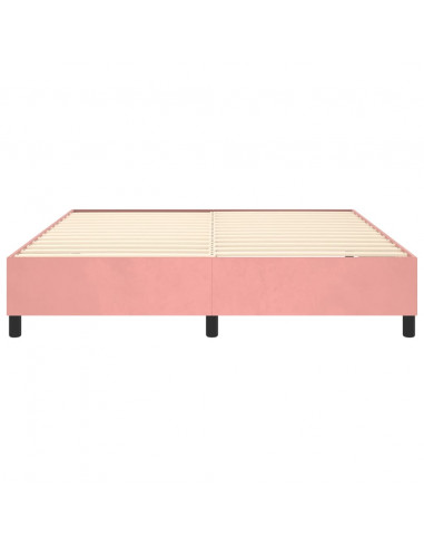 Giroletto a Molle Rosa 180x200 cm in Velluto