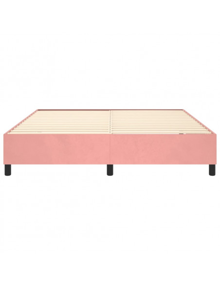 Giroletto a Molle Rosa 180x200 cm in Velluto